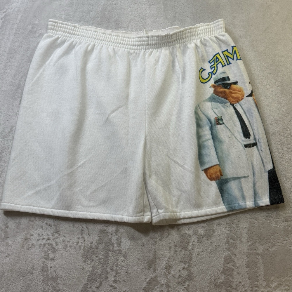 Vintage 90s Camel Joe Fleece Shorts One-Size-Fits-All White USA